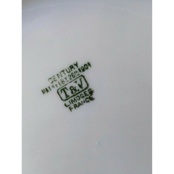 Vintage T & V Limoges 1904 France Shallow Scalloped Bowl Rare piece - Picture 3 of 5